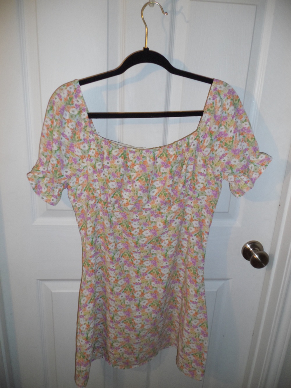 Pink Lily Floral Puff-Sleeve Dress - Multicolor